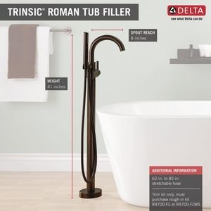 1-Handle Floor-Mount Roman Tub Faucet Trim Kit